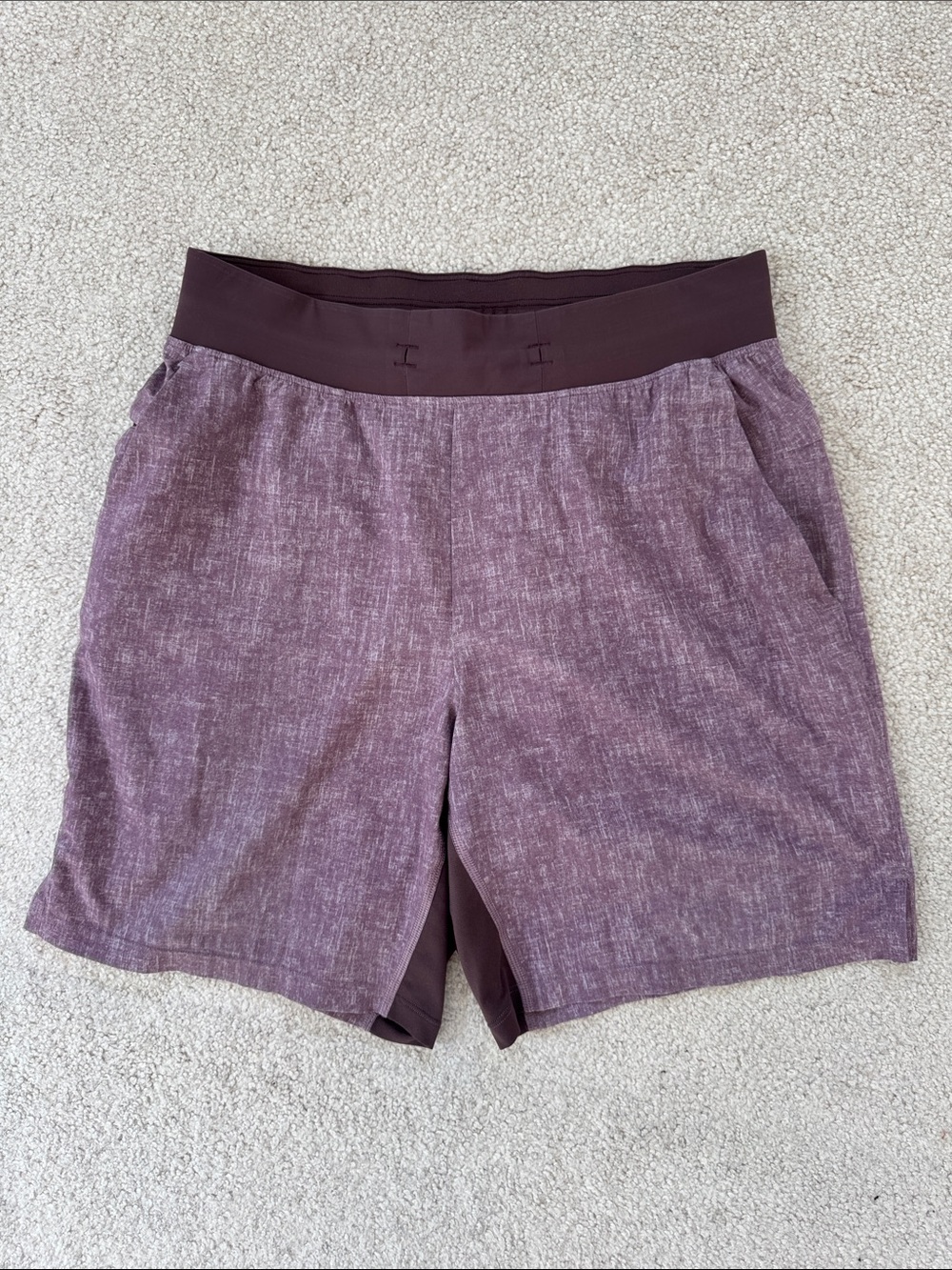 lululemon THE Shorts Linerless Gym Training Running 7" Cherry Cola SzS